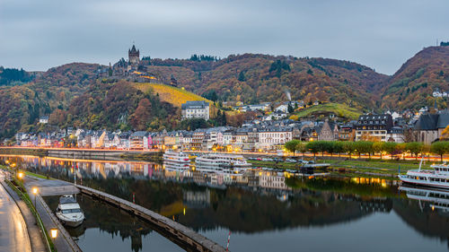 Cochem imperial castle on the moselle river, germany
