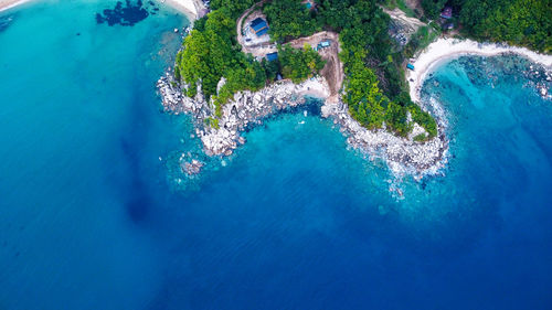 High angle view of swimming pool