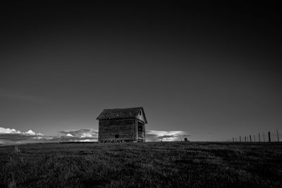 Old shack black and white 