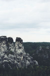 Scenic view of rocky mountains against sky