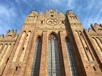 Low angle view of church against sky