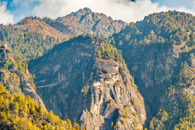 Scenic view of rocky mountains against sky