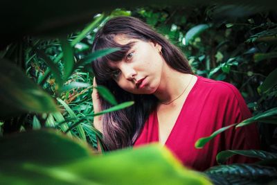 Portrait of beautiful young woman