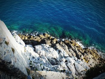 Rocks in sea