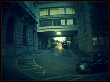 Road passing through city street