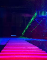 Multi colored illuminated light at night