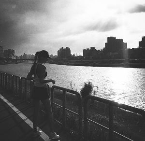 River with city in background