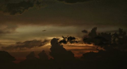 Scenic view of dramatic sky during sunset