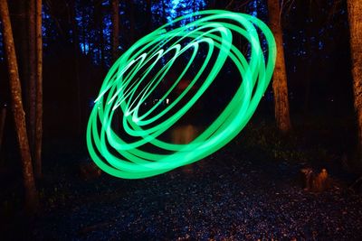 Close-up of illuminated multi colored light at night