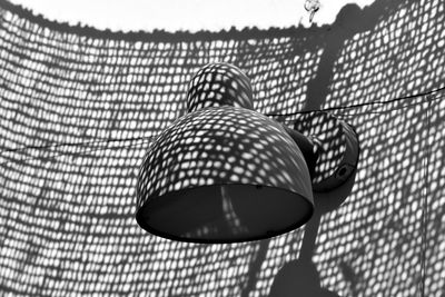 Low angle view of metal grate