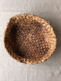 Directly above shot of wicker basket