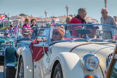 Group of people on the road