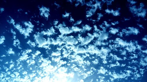 Low angle view of clouds in sky