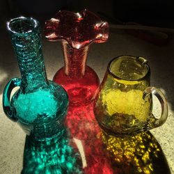 Close-up of multi colored water