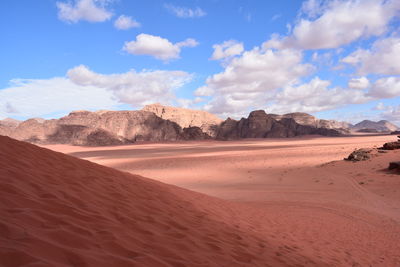 Scenic view of desert against sky