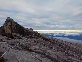 Scenic view of rocky mountains against sky