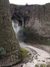 Scenic view of waterfall