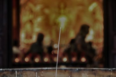 Close-up of reflection in water