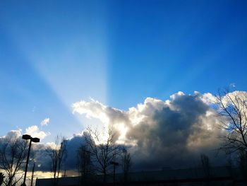 Low angle view of cloudy sky