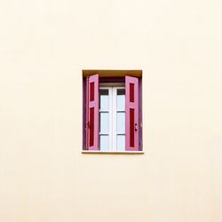 Close-up of window over white background