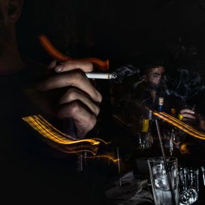 Close-up of man working