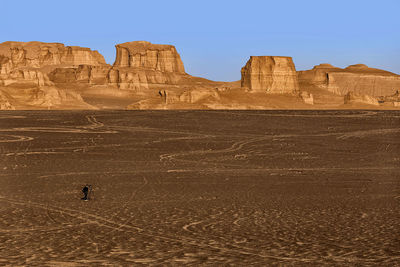 Panoramic view of majestic rock formations