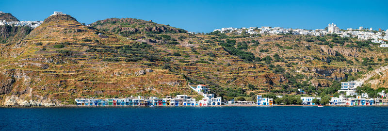 Klima and plaka villages on milos island, greece