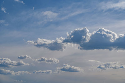 Low angle view of clouds in sky