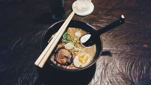 Close-up of served food