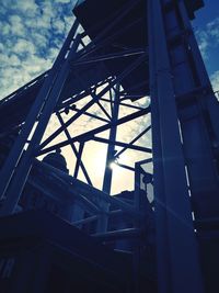 Low angle view of bridge against sky