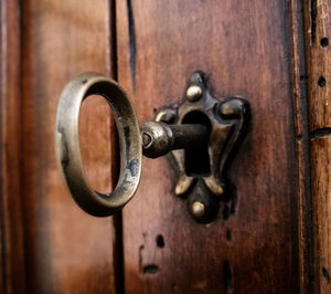 Close-up of door handle