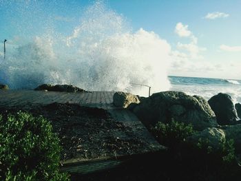 Scenic view of sea against sky