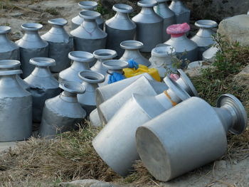 View of objects on field