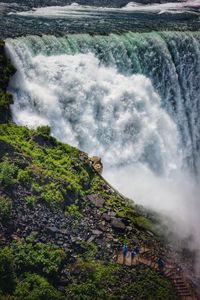 Scenic view of waterfall