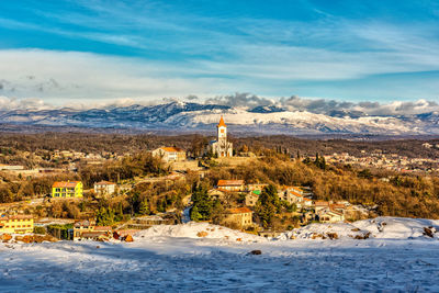 Winter panorama, rukavac, matulji/croatia