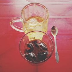 Close-up of drink on table