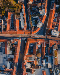 High angle view of cityscape