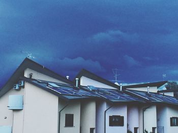 Low angle view of house against sky