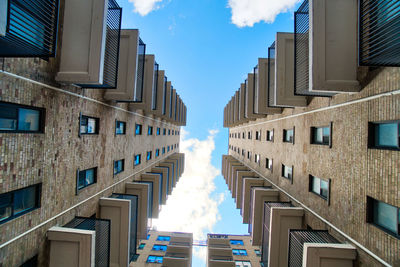 Low angle view of buildings against sky