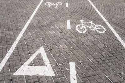 Traffic sign in an exclusive bicycle lane