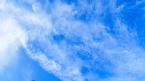 Low angle view of clouds in sky