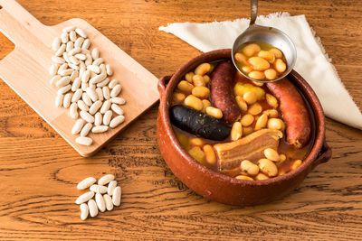 Close-up of food on table