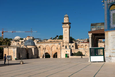 Palestinians visiting the islamic mosque on temple mount, jerusalem, palestinian territories