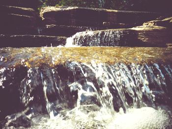 Scenic view of waterfall