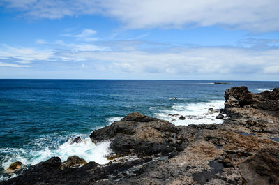 Scenic view of sea against sky