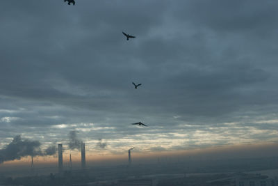 Cloudy sky at sunset