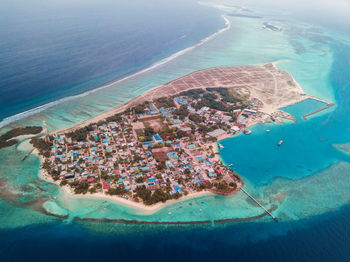 High angle view of island