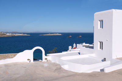 Street view at mykonos island at greece.