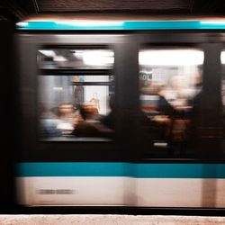 Train at subway station