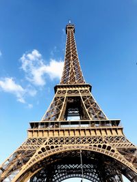 Low angle view of eiffel tower